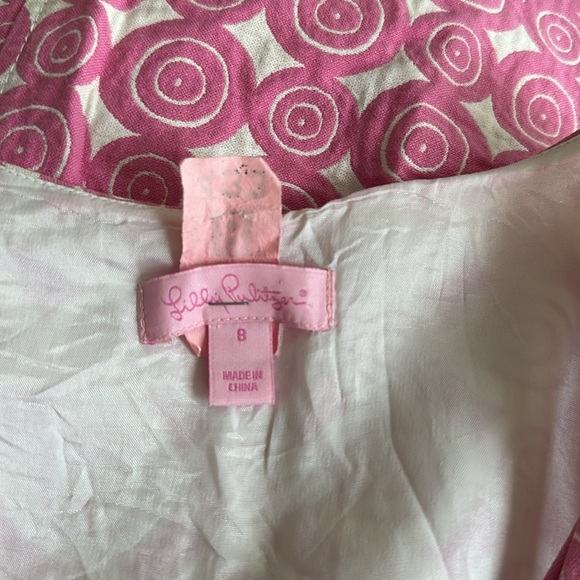 Lilly Pulitzer Larsson Shift Dress Pink Cotton size 8 - Picture 5 of 6